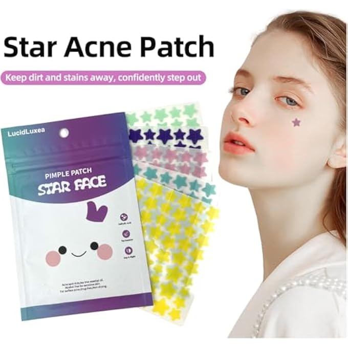 STRBOXONG SKIN CONTROL PIMPLE PATCHES FOR FACE, PIMPLE PATCH STAR SPOT STICKERS COVERS,ACNE PATCH STAR FACE,HYDROCOLLOID ACNE PATCHES WITH TEA TREE OIL FOR DAY & NIGHT USE(255 COUNT) - Image 2